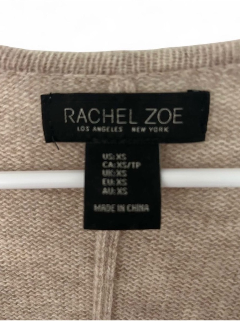 Rachel Zoe Taupe Wrap-Style V-Neck Sweater. Sz. XS - Picture 3 of 4